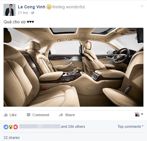 Thủy Tiên bất ngờ nhận được siêu xe Audi gần 5 tỷ do chồng tặng.