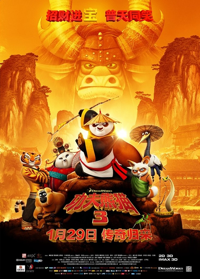 ‘Kung Fu Panda 3’ thắng lớn tại Trung Quốc, Hàn Quốc