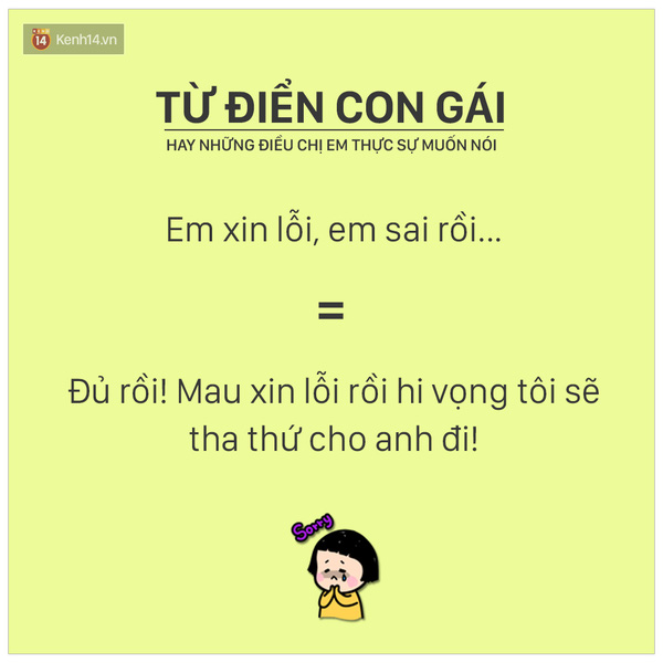 Từ điển con gái: Những điều bạn nghĩ vỡ đầu cũng không thể hiểu nổi! - Ảnh 14.