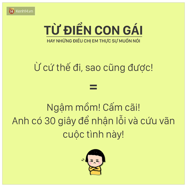 Từ điển con gái: Những điều bạn nghĩ vỡ đầu cũng không thể hiểu nổi! - Ảnh 6.