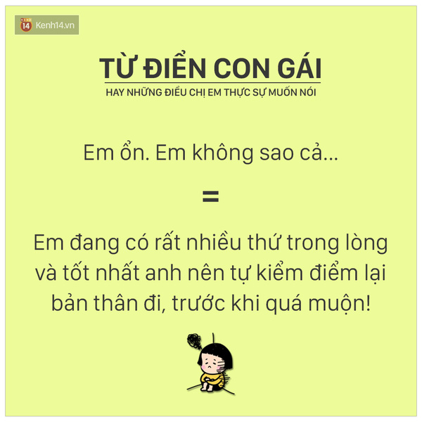 Từ điển con gái: Những điều bạn nghĩ vỡ đầu cũng không thể hiểu nổi! - Ảnh 4.