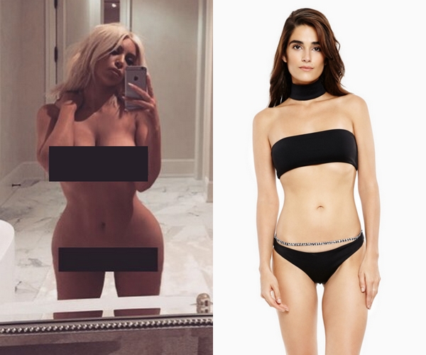 Ảnh nude của Kim khiến dân tình lùng sục bikini dáng quây màu đen - Ảnh 1.
