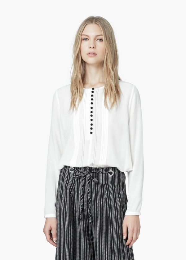 Buttoned flowy blouse | MANGO