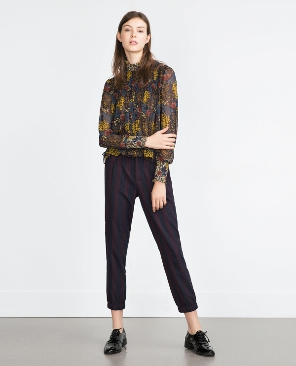 Image 1 of STRIPED TROUSERS from Zara 