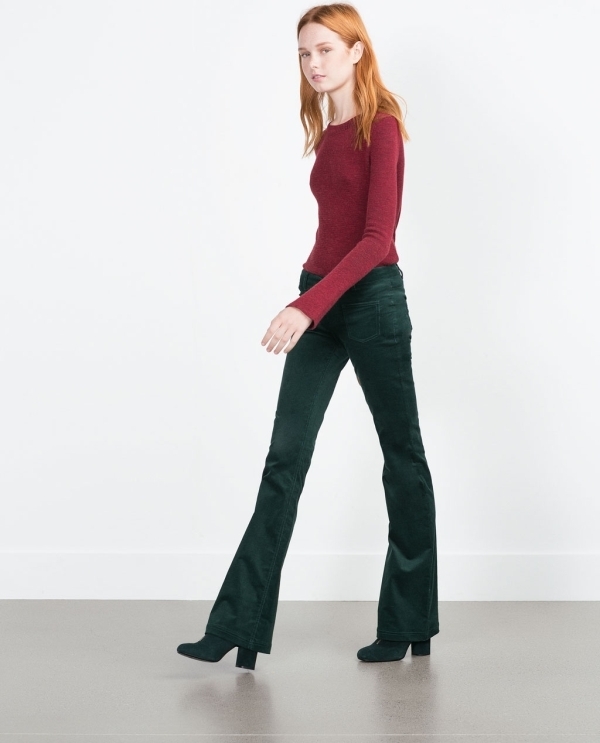 Image 3 of BELL-BOTTOM TROUSERS from Zara 