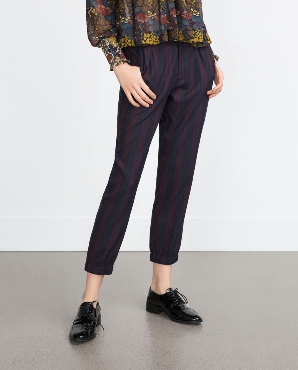 Image 2 of STRIPED TROUSERS from Zara 