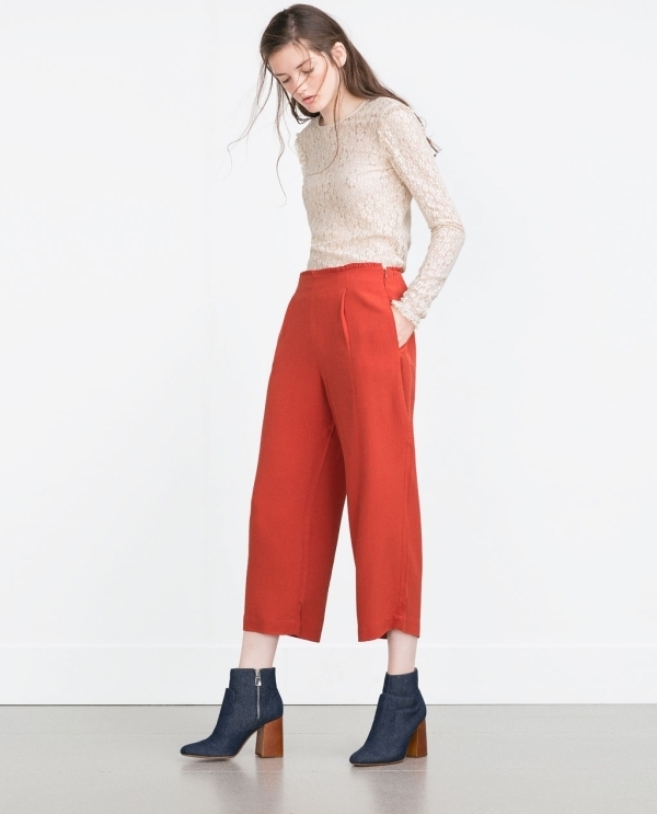 Image 1 of CROPPED TROUSERS from Zara 