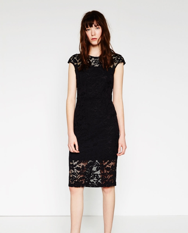 Image 1 of LACE SHIFT DRESS from Zara