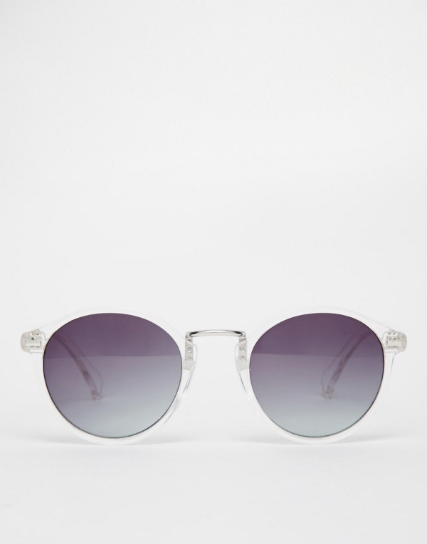 Image 2 of ASOS Fine Frame Round Sunglasses