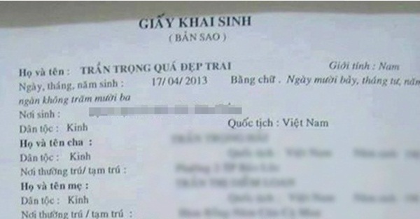 Muôn kiểu đặt tên bá đạo chỉ có ở Việt Nam - Ảnh 1.
