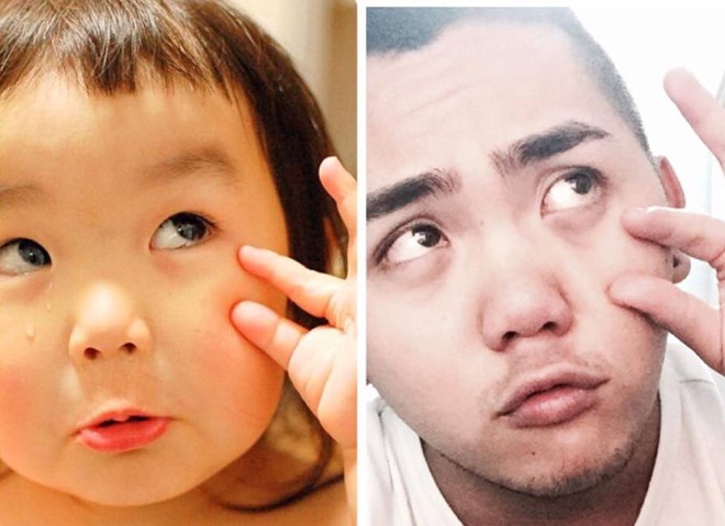 Trào lưu bắt chước biểu cảm hài hước của bé gái Nhật Bản