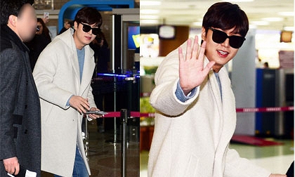 Lee Min Ho sành điệu, bị fans bao vây ở sân bay