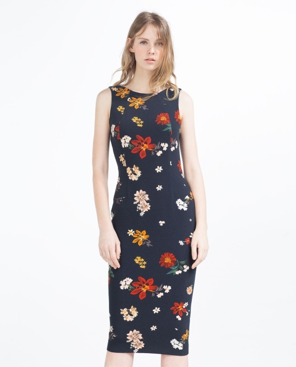 Image 1 of FLORAL TUBE DRESS from Zara