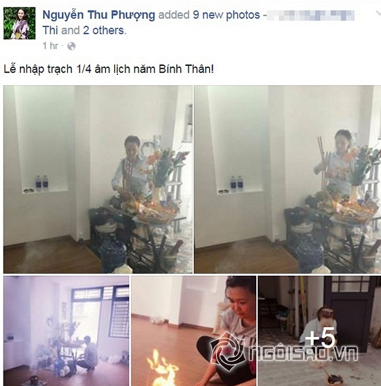 Vợ cũ Thành Trung làm lễ nhập trạch về nhà mới