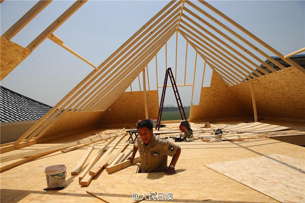 Theo People's Daily, ông Zheng bắt đầu tra cứu thông tin về các công trình nhà ở bằng gỗ trên mạng cùng sợ giúp đỡ của cậu con trai rồi bắt đầu phác thảo căn nhà gỗ vào năm 2012. Sau 4 năm chỉnh sửa trên bản vẽ, ông chính thức bắt tay vào xây dựng ngôi nhà đặc biệt từ đầu năm nay.