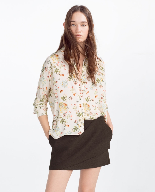 Image 1 of OVERSIZED PRINTED SHIRT from Zara