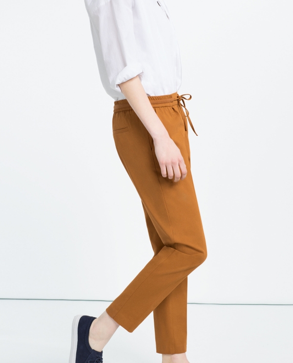 CROPPED DARTED TROUSERS