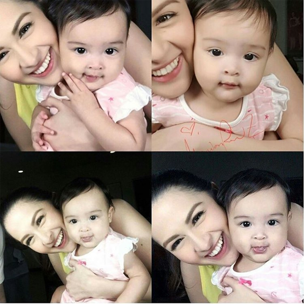 Marian Rivera bên thiên thần nhỏ  gần 7 tháng tuổi.