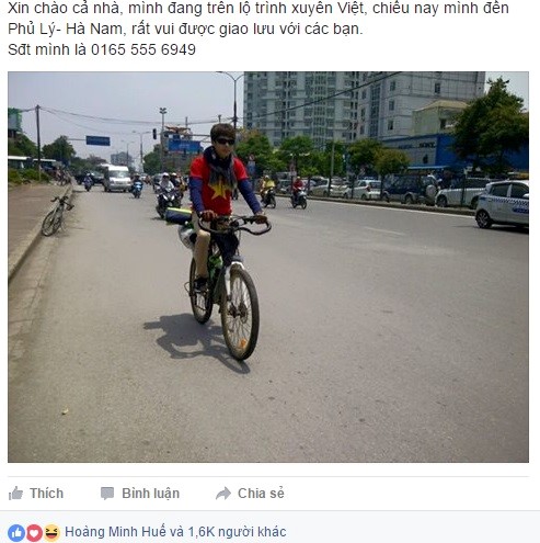 9X Vĩnh Phúc đạp xe xuyên Việt giúp đỡ trẻ em vùng cao