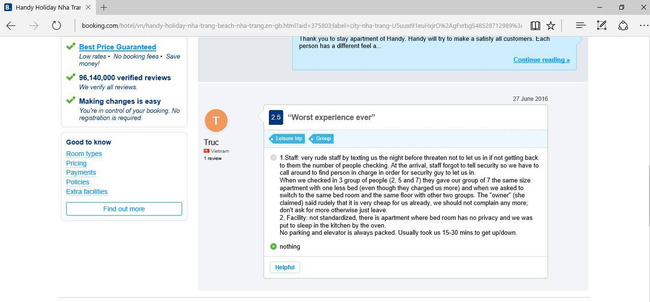 Khách bị chửi Không có văn hóa! khi phản hồi về nơi mình nghỉ dưỡng ở Nha Trang - Ảnh 3.