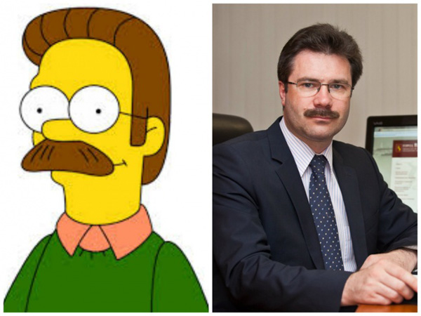 Chính bộ râu, cặp kính và kiểu tóc đã 'tố cáo' người đàn ông này tội 'vi phạm bản quyền về nhan sắc' một cách nghiêm trọng với ông Ned Flanders trong phim hoạt hình 'Gia Đình Simpson'.