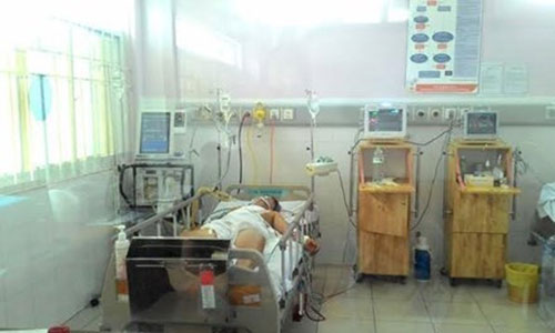 Bệnh nhân đang được theo dõi tại Bệnh viện quận Thủ Đức. Ảnh do bệnh viện cung cấp.