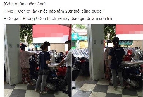 Cô gái đòi mẹ mua xe đắt tiền:  Mình rất bức xúc 