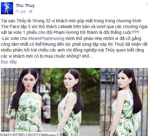 Thu Thuy len tieng benh vuc chien thang cua Pham Huong hinh anh 1