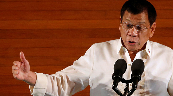 Tổng thống Philippines Rodrigo Roa Duterte. Ảnh: Reuters