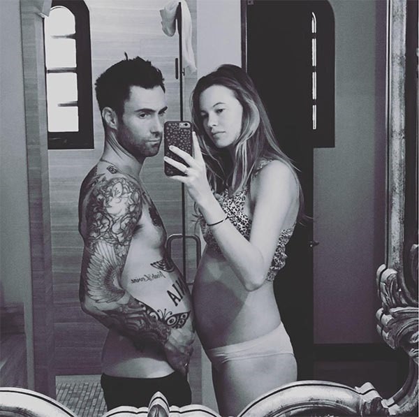 Adam Levigne va Behati Prinsloo don con gai dau long hinh anh 1