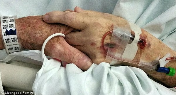 Khoảnh khắc hai vợ chồng nắm chặt tay nhau trước khi qua đời gây xúc động mạnh cho những ai chứng kiến