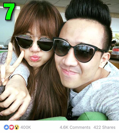 7 hình ảnh Trấn Thành tình tứ với bạn gái nhiều &#34;like&#34; nhất - 5