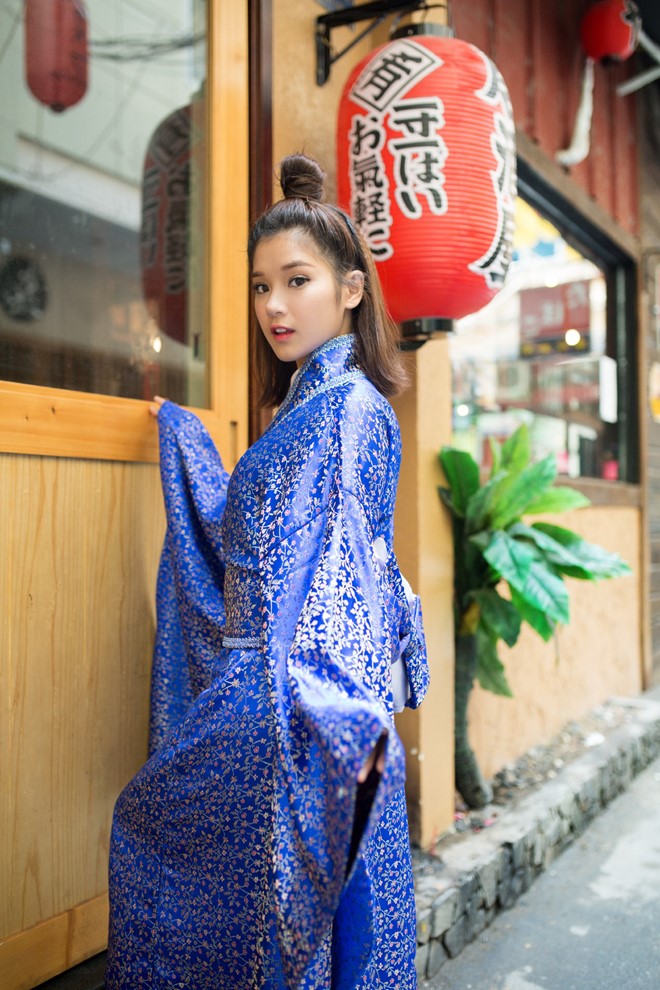 Hoang Yen Chibi diu dang trong trang phuc kimono hinh anh 3