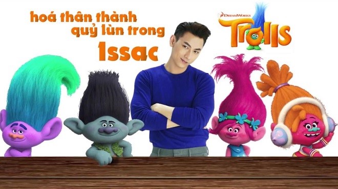 Isaac lồng tiếng cho chú quỷ lùn cục mịch trong  Trolls 