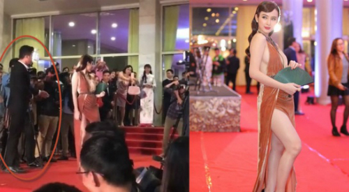 Angela Phương Trinh phủ nhận chuyện bị  đuổi  khỏi thảm đỏ sự kiện