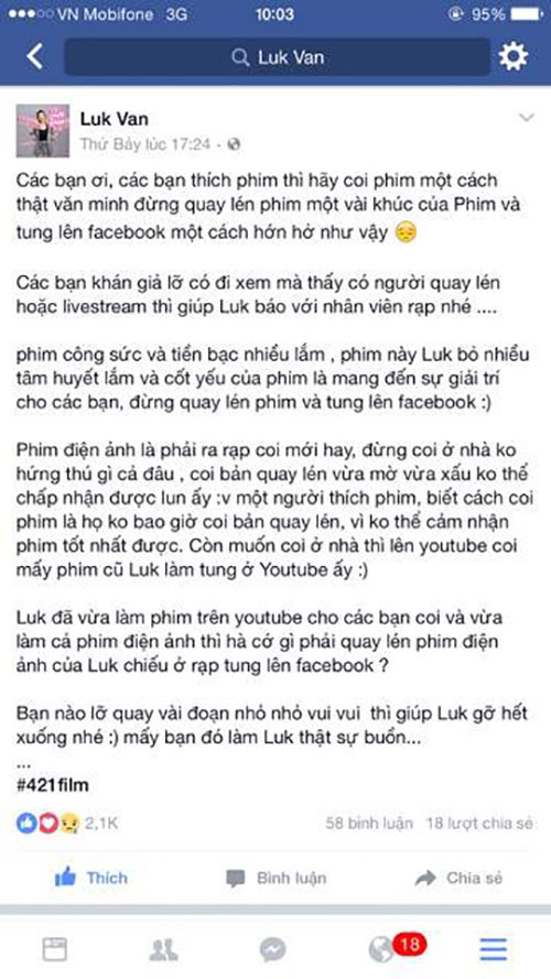 midu buc xuc vi phim bi khan gia quay len dua len facebook - 2