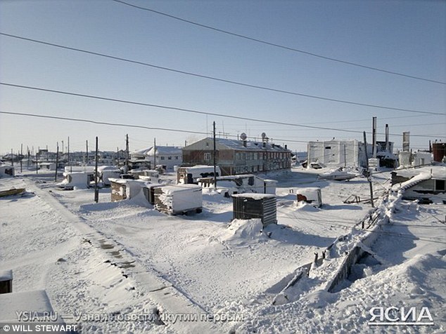 Thị trấn Nizhneyansk nơi cặp đôi định tới mua sắm chuẩn bị cho lễ Giáng sinh.
