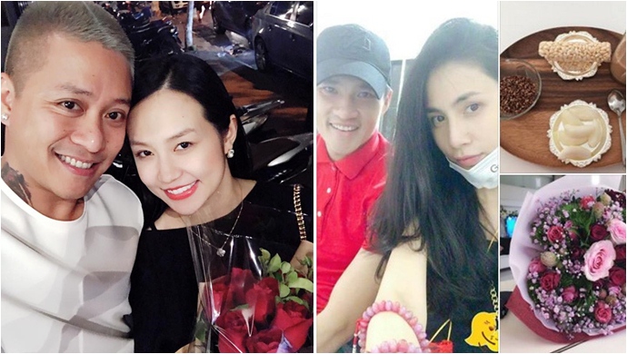 Sao Việt khoe quà, viết lời ngôn tình cho nhau đêm Valentine