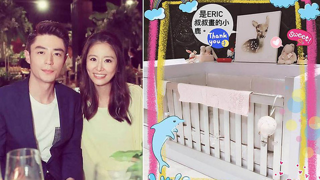  Nữ diễn viên xinh đẹp đang hạnh phúc bên ông xã kém tuổi Hoắc Kiến Hoa và cô con gái nhỏ mới được 2 tháng tuổi. 