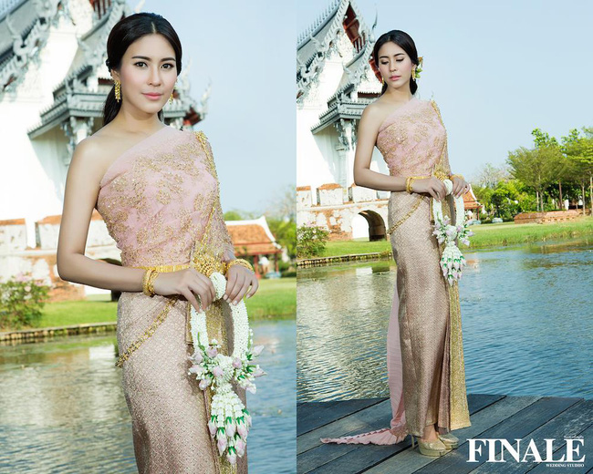 Vẻ đẹp thần thánh của các mỹ nhân hàng đầu Thái Lan trong trang phục truyền thống đón Tết Songkran - Ảnh 11.