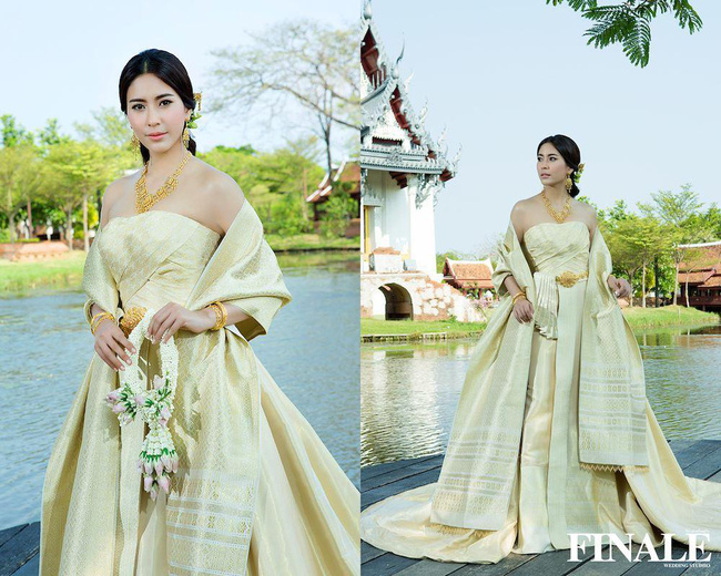 Vẻ đẹp thần thánh của các mỹ nhân hàng đầu Thái Lan trong trang phục truyền thống đón Tết Songkran - Ảnh 13.