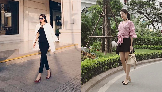 Phạm Hương sang chảnh, Huyền My trẻ trung với chân váy xếp ly