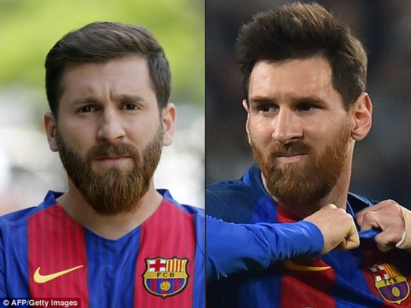 Reza Parastesh có ngoại hình giống với ngôi sao bóng đá Messi