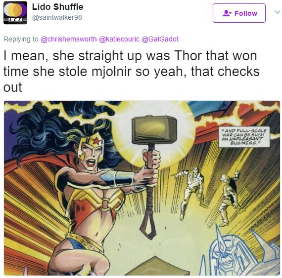 Wonder Woman thách Thor đánh nhau và đây là câu trả lời của Chris Hemsworth! - Ảnh 6.