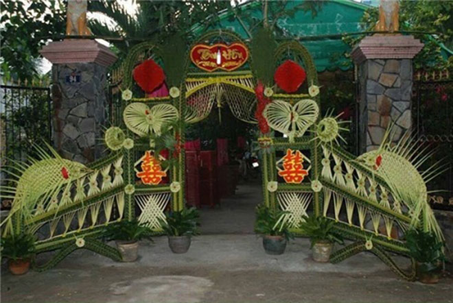 Mê mẩn những cổng lá dừa &#34;chất lừ&#34; của đám cưới Việt - 5