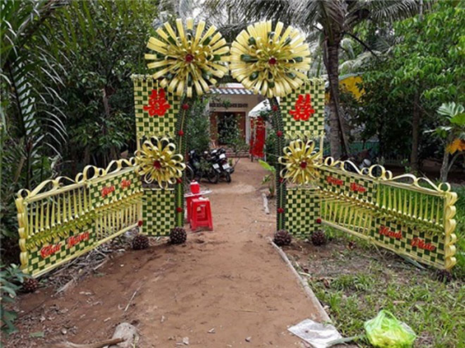 Mê mẩn những cổng lá dừa &#34;chất lừ&#34; của đám cưới Việt - 8