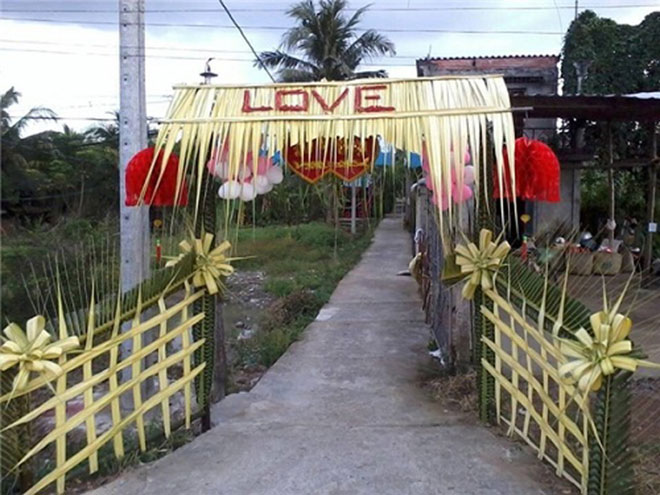 Mê mẩn những cổng lá dừa &#34;chất lừ&#34; của đám cưới Việt - 7
