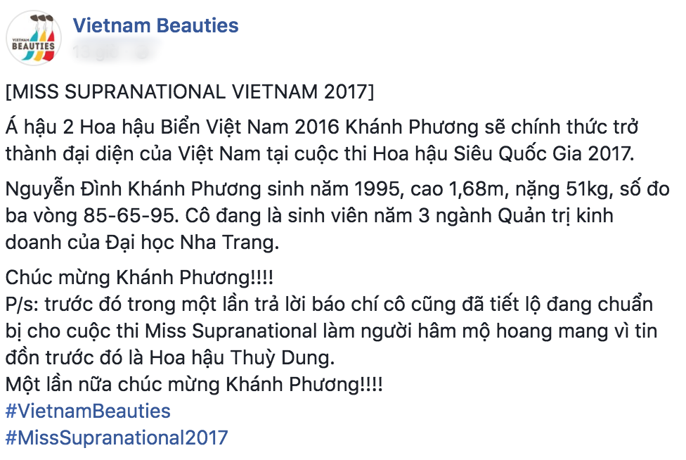 Không phải Hoa hậu Thùy Dung, cô gái này mới là đại diện Việt Nam tham gia Miss Supranational 2017! - Ảnh 1.