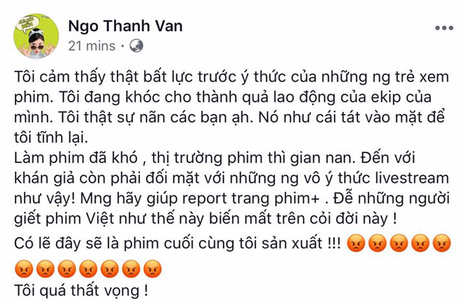 Ngô Thanh Vân bức xúc tuyên bố ngừng sản xuất phim nữa khi Cô Ba Sài Gòn bị livestream tại rạp - Ảnh 4.