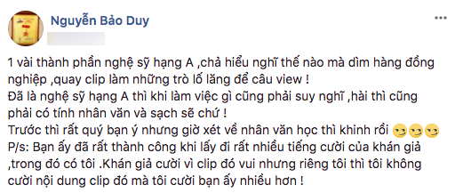 Đăng status ẩn ý, chồng cũ Phi Thanh Vân  đá xéo  Trấn Thành?